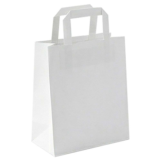 Papperskasse vit med platta handtag - 38x18x32cm