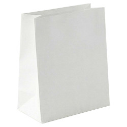 Låg papperspåse vit - 28x24x36cm